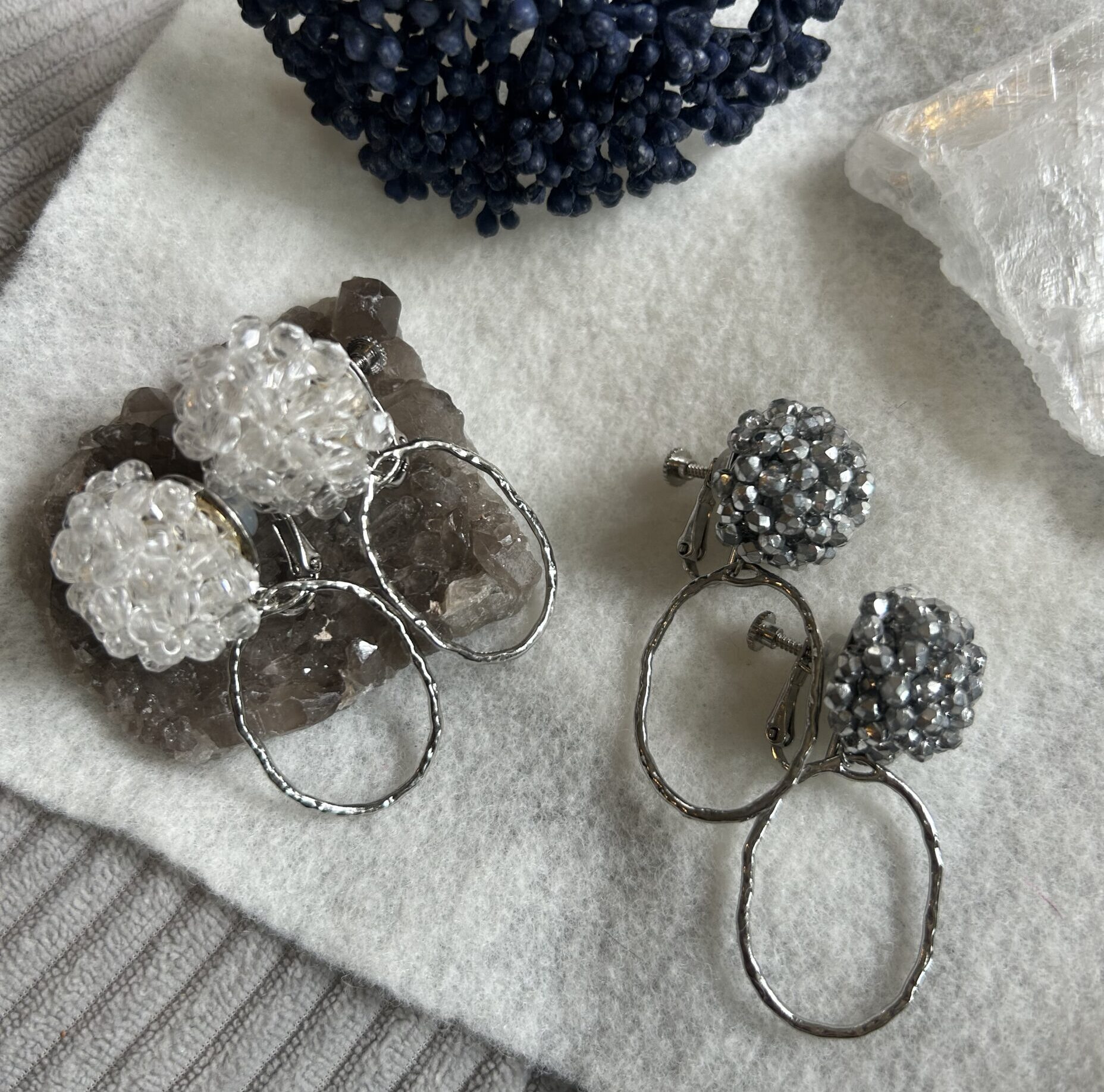 ビーズイヤリング